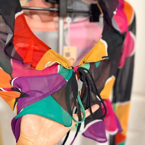 NWT | Tiger Mist Tarvey Top in Acid Floral - Picture 3 of 5